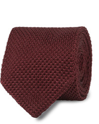 T.M.Lewin Burgundy Knitted Silk Tie