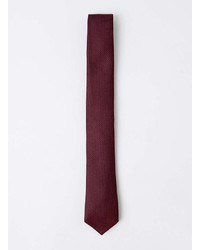 Topman Premium Burgundy Silk Texture Tie