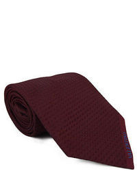 Valentino Vac85l Vc813 Burgundy Woven 100% Silk Tie