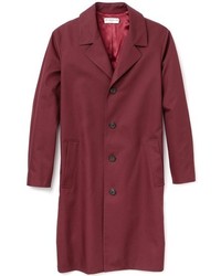 Burgundy Trenchcoat with Turtleneck Smart Casual Outfits For Men (2 ...