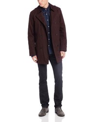 Kenneth Cole New York Rance Double Breasted Rain Peacoat