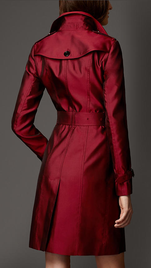 Burberry Silk Blend Trench Coat, $2,295 | Burberry | Lookastic