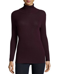 Neiman Marcus Cashmere Collection Cashmere Ribbed Turtleneck