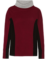 Magaschoni Color Block Cashmere Turtleneck Sweater