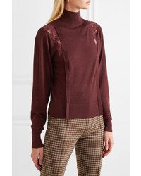 Chloé Ed Wool And Silk Blend Turtleneck Sweater