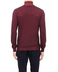 Etro Melange Turtleneck Sweater Red