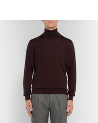 Ermenegildo Zegna Slim Fit Cashmere And Silk Blend Rollneck Sweater