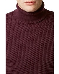 Topman Textured Turtleneck Sweater