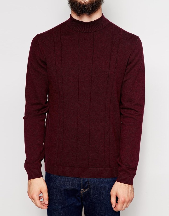 Peter Werth Turtle Neck With Textured Stitch, $120 | Asos | Lookastic
