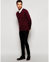 Asos Brand Merino V Neck Sweater