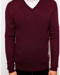 Asos Brand Merino V Neck Sweater