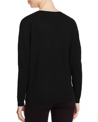 C By Bloomingdales Cashmere Layered V Neck Sweater 100%