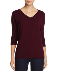 C By Bloomingdales Cashmere V Neck Dolman Sleeve Sweater 100%