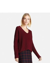 Uniqlo Cashmere Blend V Neck Sweater
