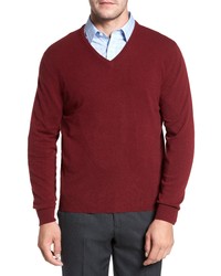 David Donahue Cashmere V Neck Sweater