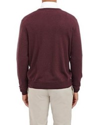 Piattelli Cashmere V Neck Sweater Red Size Extra Large