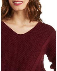 Mixed Stitch Dropped Shoulder Pullover Sweater