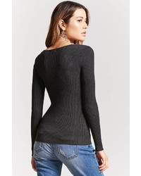 Forever 21 V Neck Sweater Knit Top