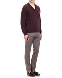 Barneys New York V Neck Sweater Red Size Medium