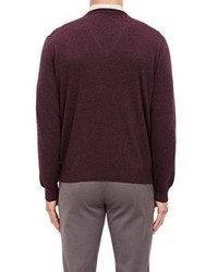 Barneys New York V Neck Sweater Red Size Medium