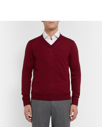 Canali V Neck Wool Sweater