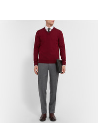 Canali V Neck Wool Sweater