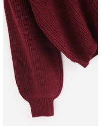Shein V Neckline Texture Knit Sweater