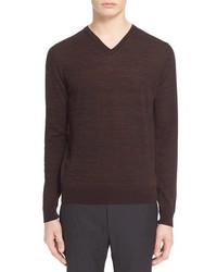 Lanvin Wool Silk V Neck Sweater