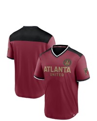 FANATICS Branded Red Atlanta United Fc Line Up Striker V Neck T Shirt