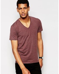 Selected Homme V Neck T Shirt In Pima Cotton