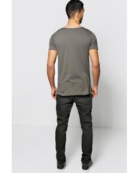 Boohoo Slim Fit Deep V Neck Tshirt