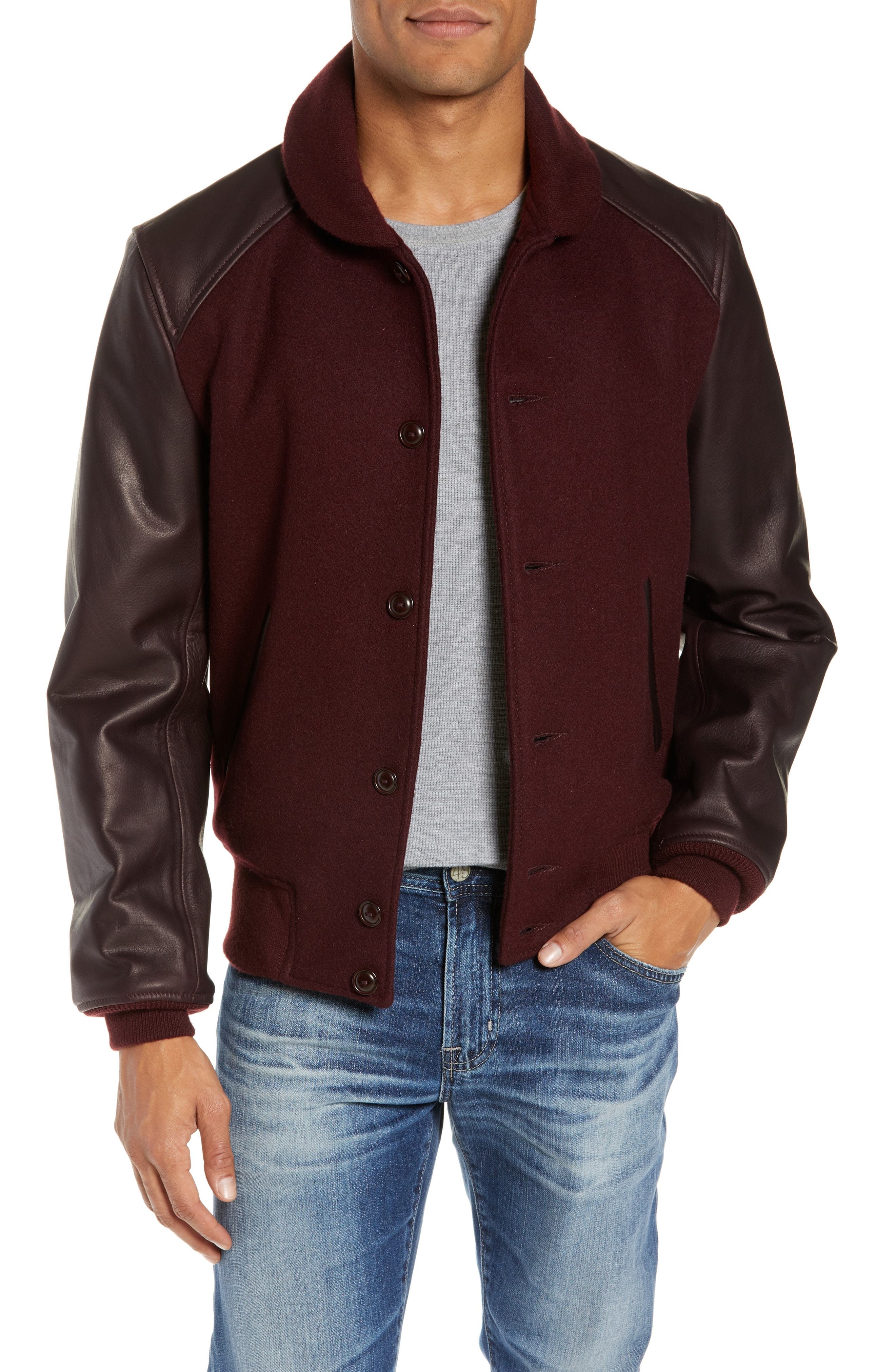 Schott NYC Wool Blend Varsity Jacket, $535 | Nordstrom | Lookastic