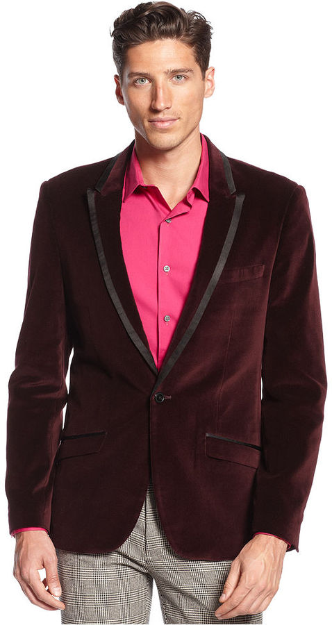 WD.NY Edge By Wd Ny Jacket Satin Tipped Velvet Blazer, $119 | Macy's ...