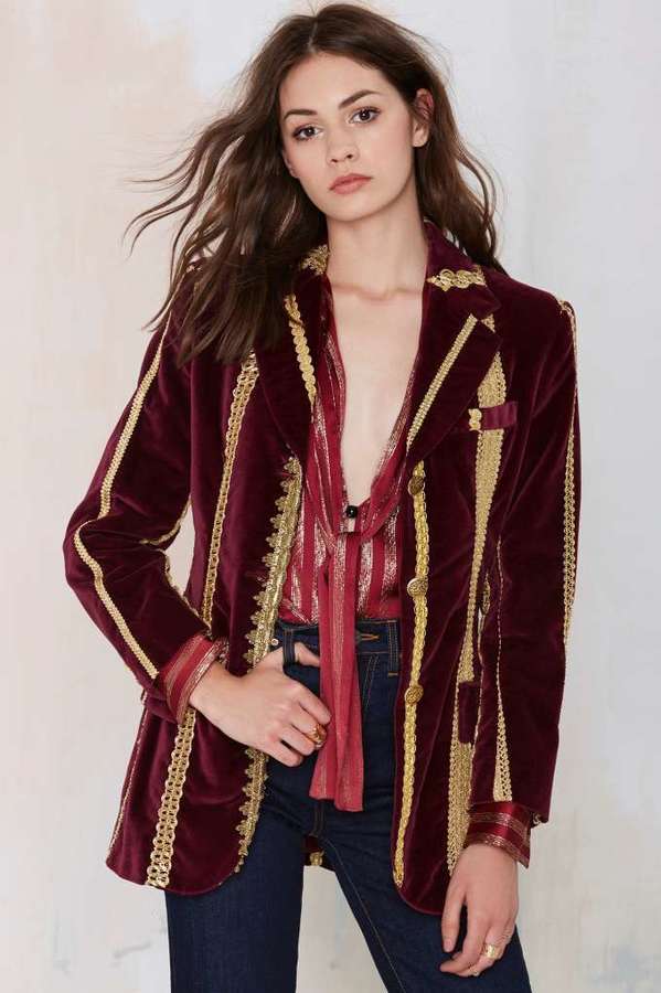 vintage velvet blazer