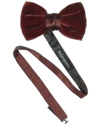 Burgundy Velvet Bow-tie