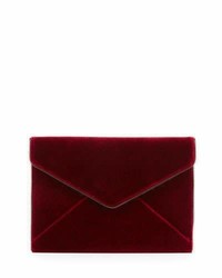 Rebecca Minkoff Leo Velvet Envelope Clutch Bag Soft Berry
