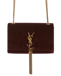 Saint Laurent Small Kate Tassel Velvet Crossbody Bag