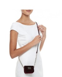 So Velvet Simulated Pearl Chain Mini Crossbody Bag