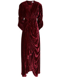 Preen by Thornton Bregazzi Burgundy Velvet Rebecca Dress