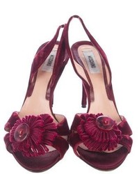 Moschino Embellished Velvet Sandals