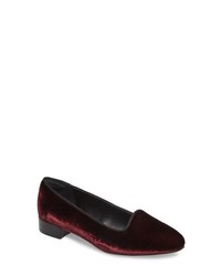 Burgundy Velvet Loafers