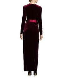 Diane von Furstenberg Julian Velvet Wrap Maxi Dress