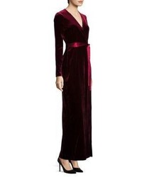 Diane von Furstenberg Julian Velvet Wrap Maxi Dress