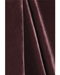 Dion Lee Asymmetric Velvet Midi Dress Merlot
