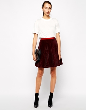 Antipodium Facade Skirt Oxblood, $371 | Asos | Lookastic