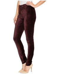 Paige Hoxton Velvet Skinny In Black Cherry Jeans