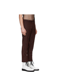 Ann Demeulemeester Black And Red Devonte Trousers