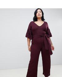 LOST INK PLUS Wide Leg Jumpsuit With