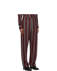 Wales Bonner Red And Grey Roots Lounge Pants