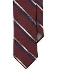 Todd Snyder Diagonal Striped Twill Necktie Red